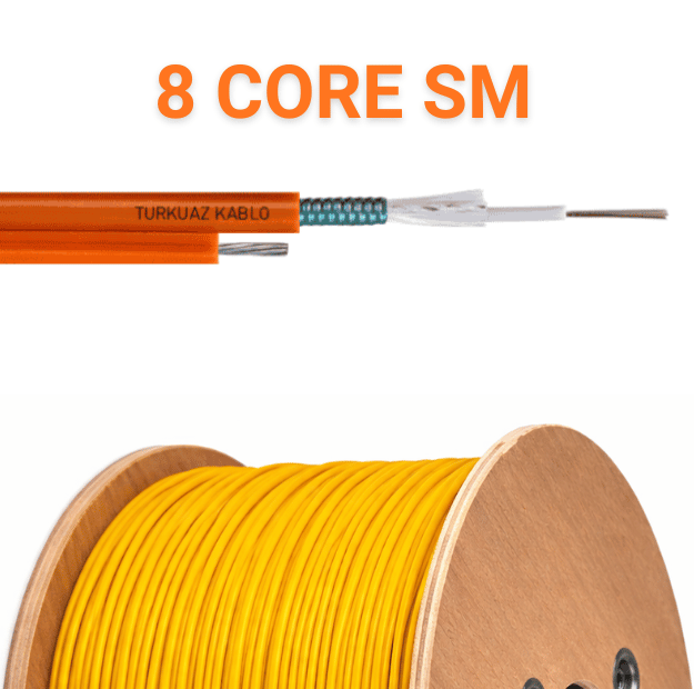 Askı Telli 8 Core Fiber Kablo SM