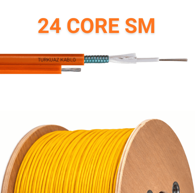 Askı Telli 24 Core Fiber Kablo SM Çok Tüp