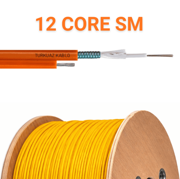 Askı Telli 12 Core Fiber Kablo SM