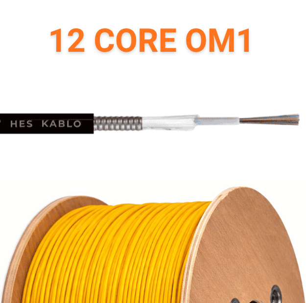 12 Core Fiber Optik Kablo OM1 MM