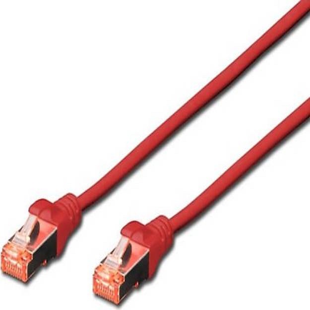 CAT6A S-FTP Ethernet Kablosu Kırmızı 0,5 Metre