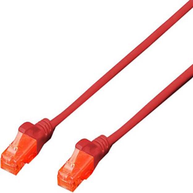 CAT6 U-UTP Ethernet Kablosu Kırmızı 3 Metre