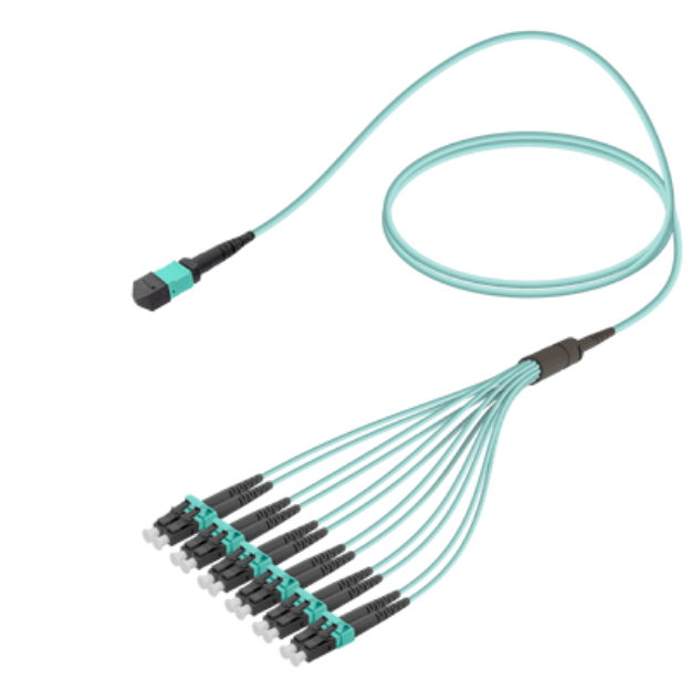 MPO Fiber Kablo Female-LC/UPC Base-12 MM OM3