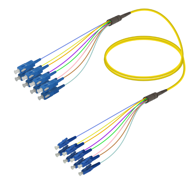 Fanout Kablo SC/UPC-LC/UPC 8 SM
