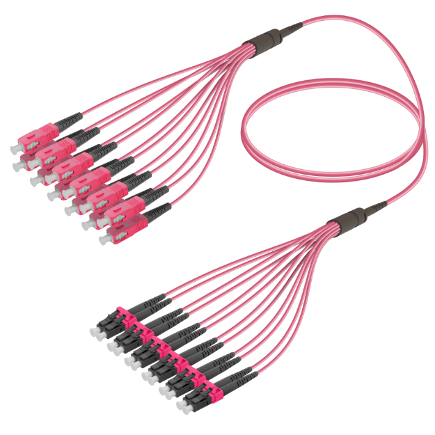 Fanout Kablo SC/UPC-LC/UPC 12 MM OM4