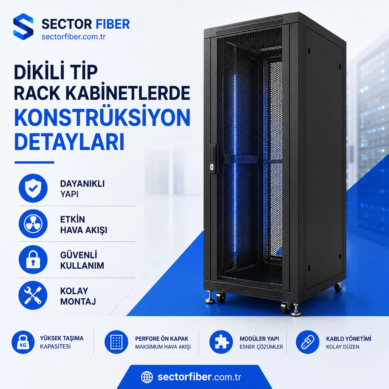 Dikili Tip Rack Kabinetlerde Konstrüksiyon Detayları