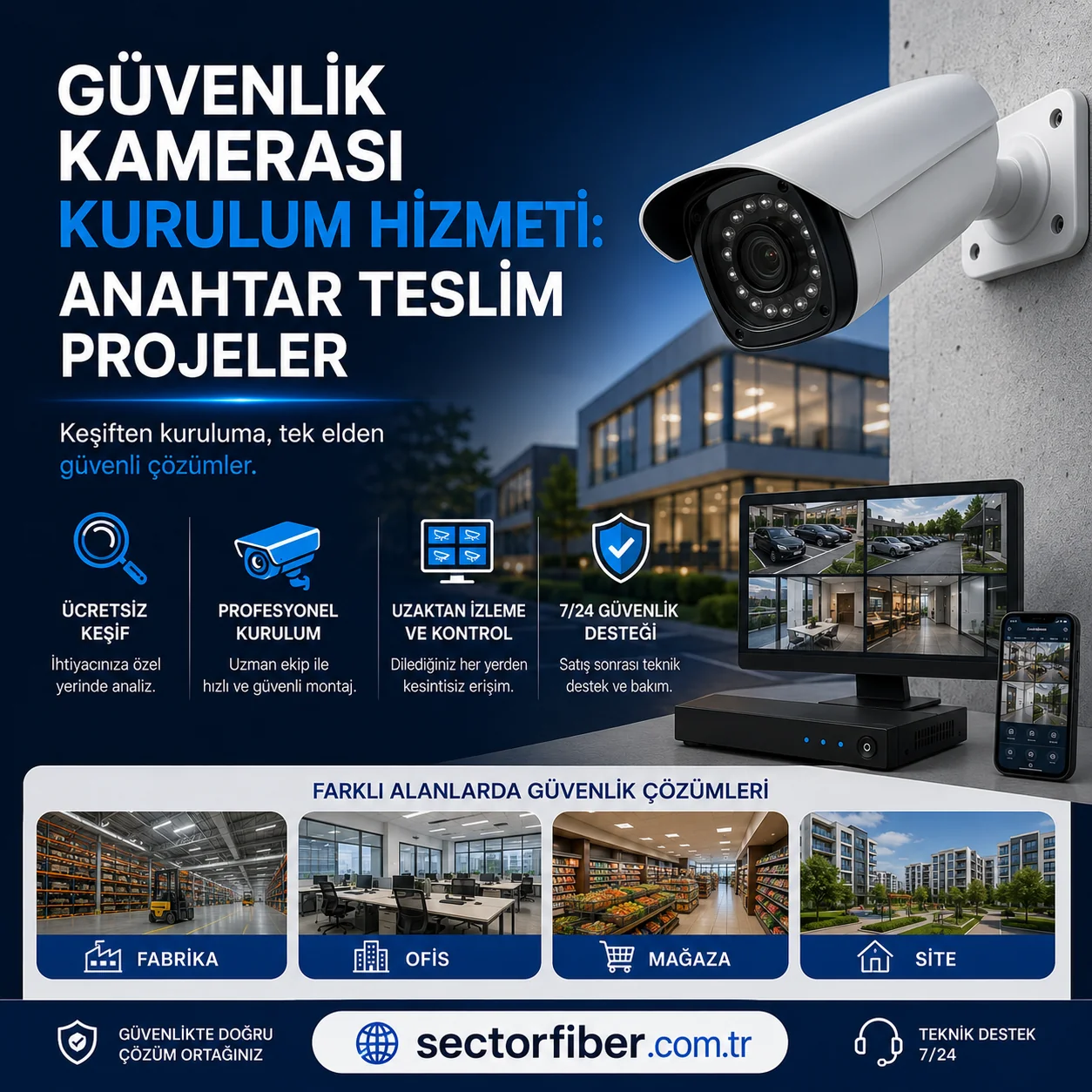 Güvenlik Kamerası Kurulum Hizmeti: Anahtar Teslim Projeler